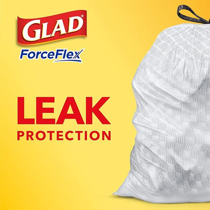 Glad ForceFlex Tall Kitchen Trash Bags, 13 Gallon, Gain Lavender