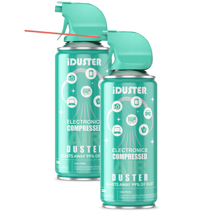 Compressed Canned Air Duster for Computer - iDuster Disposable Electronic Keyboard Cleaner for Cleaning Duster, 2PCS(3.5oz)