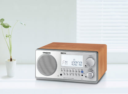 Sangean WR-2 AM/FM-RBDS Wooden Cabinet Digital Tuning Radio (Walnut)