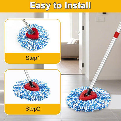 4Pack Mop Replacement Head for O Cedar RinseClean 2 Tank System, 1 Pack Mop