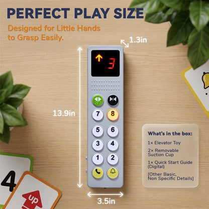 Civikids Elevator Activity Panel Toy for Toddlers, Musical Toy Sensory Busy Board with Lights Sounds Numbers, Montessori Toys for 2 Year Old Boys Girls, Toddler Travel Toys, Birthday Gift for Kids