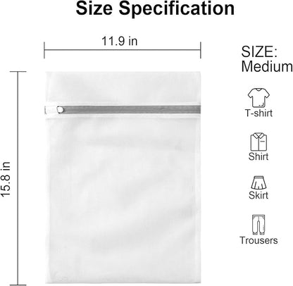 3 Pack Mesh Laundry Bags Medium by MDSXO- Fine Durable Lingerie Delicates Bag