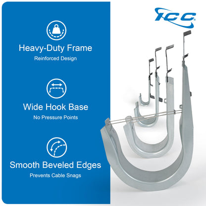 ICC-J-Hook with Batwing- 3/4in- 25 PK