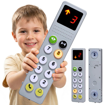 Civikids Elevator Activity Panel Toy for Toddlers, Musical Toy Sensory Busy Board with Lights Sounds Numbers, Montessori Toys for 2 Year Old Boys Girls, Toddler Travel Toys, Birthday Gift for Kids