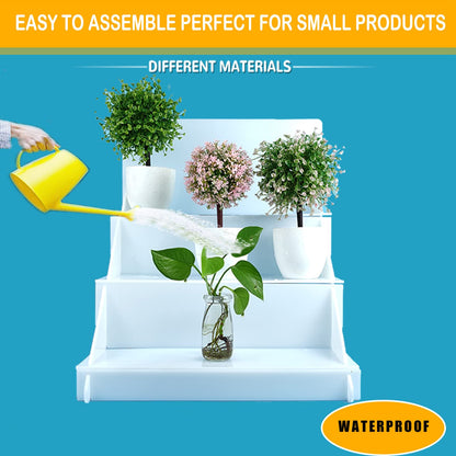MgcSTEM 18.55''x16''x15'' Portable Product Display Stand - White Table for Craft Shows, Retail, Farmers Markets, Candy, and Vendors - Repeatable Assembly/Disassembly Shelf