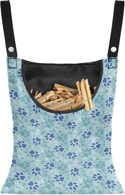 Clothes Pin Hanging Bag with Big Opening Storage Clothes Pins & Mini Clothespins
