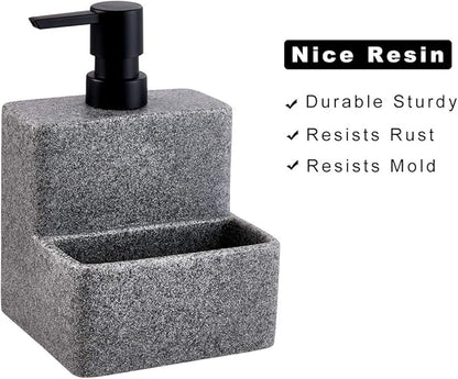 zccz Soap Dispenser with Sponge Holder, Liquid Hand and Dish Soap Dispenser