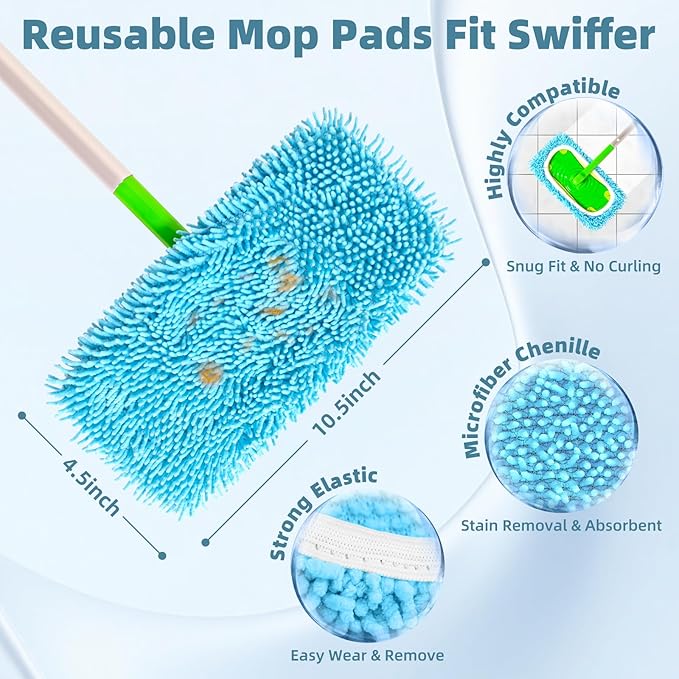 Reusable Mop Pads Compatible