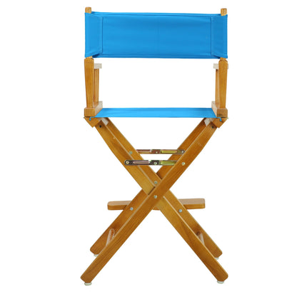 Casual Home 220-05/021-27 Director Chair 24" - Counter Height Honey OakFrame/Turquoise Canvas