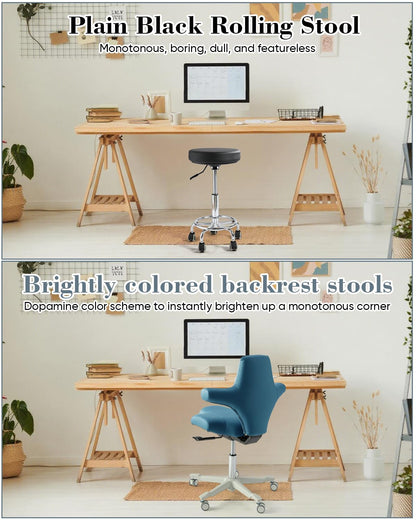 LIMKOMES Ergonomic Desk Chair with Multi-Functional Sitting Posture, Executive Chairs for Home Office Comfortable Lumbar Support (Blue)