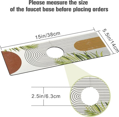 Sink Faucet Absorbing Mat, 2 Pack Drying Mat Around Faucet Sink Splash Guard