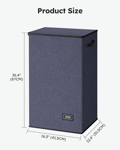 SOLEDI Laundry Hamper with Lid 90L Large & Tall Collapsible Laundry Basket