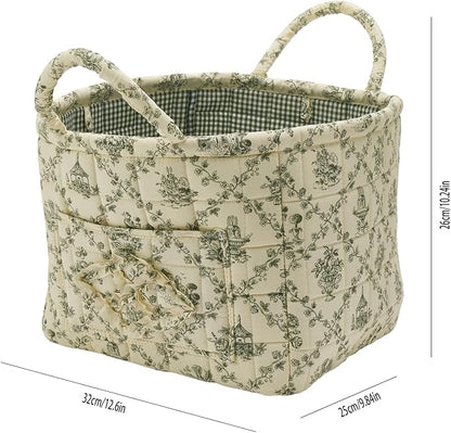 Quilted Fabric Storage Basket