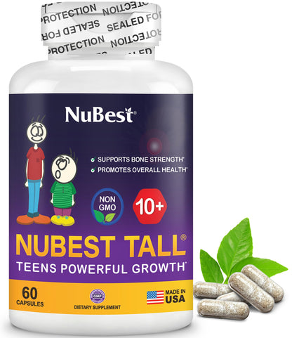 NuBest Tall 10+ - Advanced Bone Strength Formula - Supports Immunity, Healthy Development & Optimal Wellness - for Children (10+) & Teens Who Drink Milk Daily - Pack 2 | 2 Months Supply