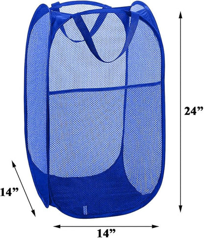 Mesh Laundry Hamper, Pop Up Laundry Basket, Collapsible Clothes Storage Bin