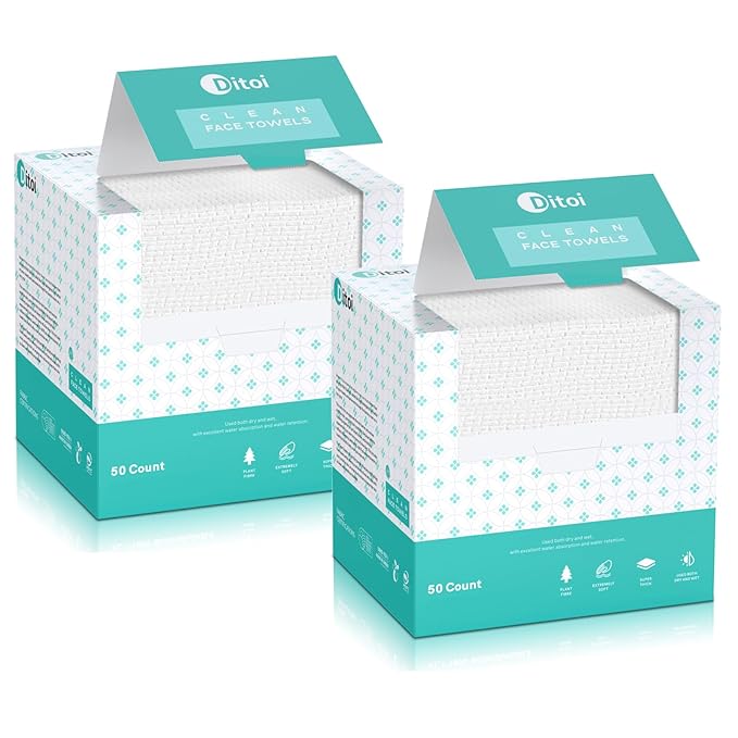 Face Towels, Face Towelettes XL, Ultra Soft Makeup Remover Dry Wipes, Thick