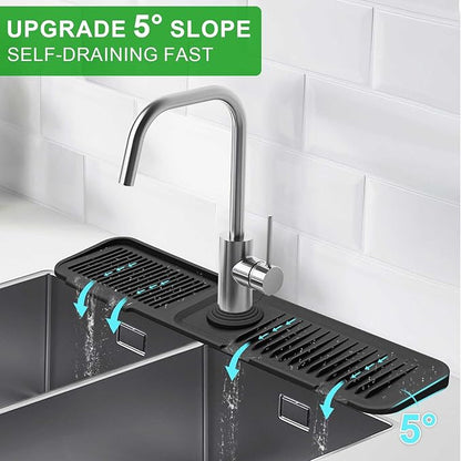 Sink Splash Guard, 5°Slope Silicone Draining Mat