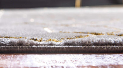 Unique Loom Marilyn Monroe Glam Collection Area Rug - Trellis (5' x 8' Rectangle, Gray Gold/ Gold)