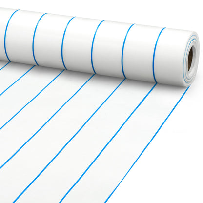 Lined Bulletin Board Roll 15.7in x 36ft Reusable Waterproof Non-Woven Fabric Background Fade Resistant Erasable Blue Lined Classroom Bulletin Board Decor for School Office Arts Crafts Home Wall Decor