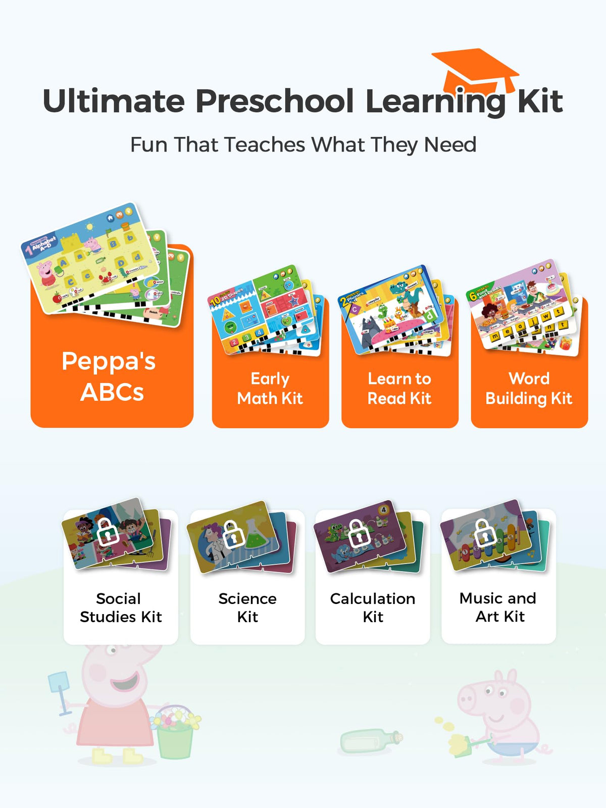 Think Academy Learning Pad - Screen Free Tablet with Flash Cards Inserted to Learn Alphabet, Numbers, Early Math, Logic, Nature and Daily Life, Educational Toys Gift for 3 4 5 Years Old Boys Girls