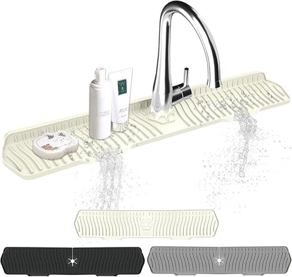Kitchen Sink Splash Guard Gen2-30" x 6'' Silicone Sink Mat Splash Guard fit