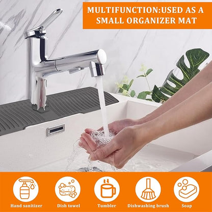 30 Inch Sink Splash Guard, Longer Silicone Sink Mat