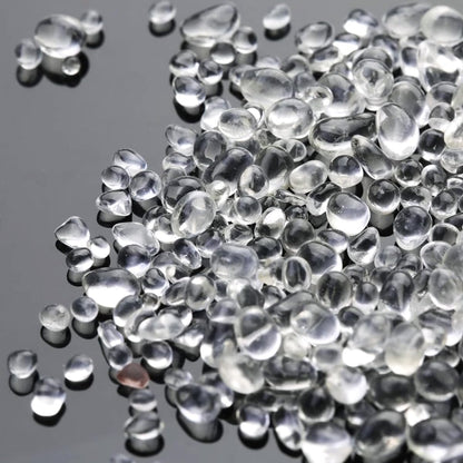 1 Lb (460 g) Clear Sea Glass Stones Irregular Rainbow Glass Pebble Decorative Rock Glaze Quartz Tumbled Gemstone Chips for Aquarium Decoration/Vase Filler/Jewelry Making/Handwork Craft