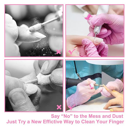 Nail Brush Rings SHEERBLISS Mini Nail Brushes 20pcs Hand Fingernail Brush