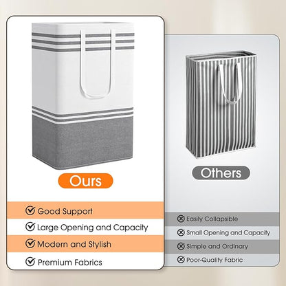 3 Pack Large Laundry Baskets, Laundry Hampers, Freestanding Waterproof