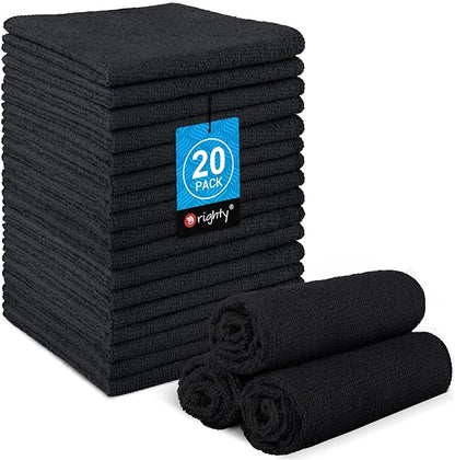 Orighty Washcloths, 20 Pack Microfiber Face Towels, Highly Absorbent and Soft