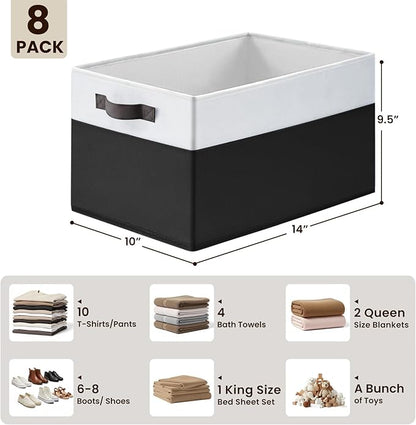 Criusia 8 Pack Large Storage Baskets