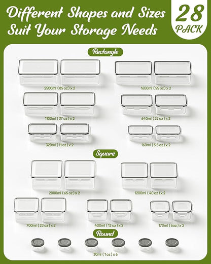 56 Piece Food Storage Containers