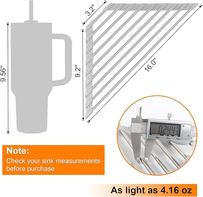 Corner Sink Caddy Triangle Dish Drying Rack
