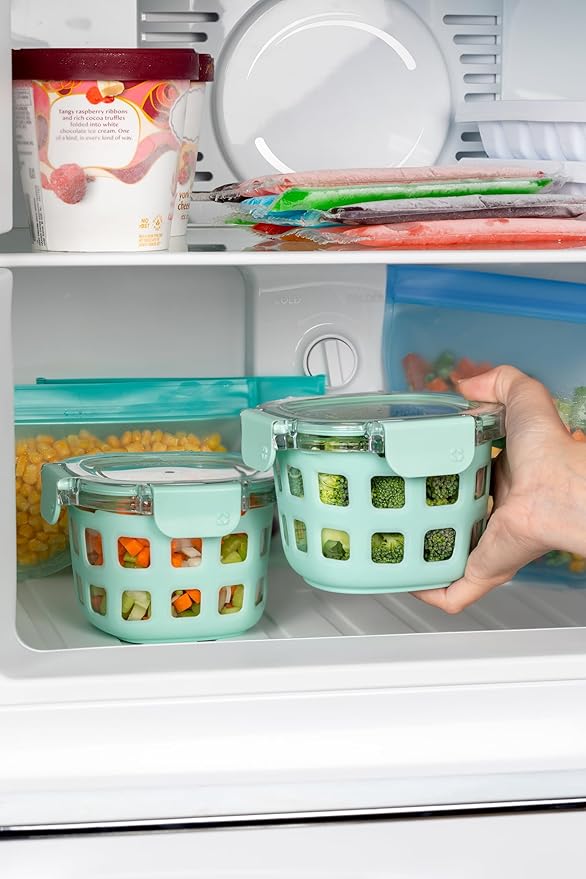 Ello Duraglass 2-Pack 2 Cup Reusable Glass Container Jar