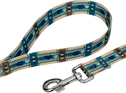 Country Brook Petz - Puppy Picnic Everyday Dog Collar and Leash - Plaid and Argyle Collection Featuring Charming Designs (1/2 Inch, 2XS)