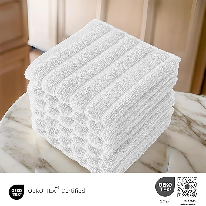 Classic Turkish Towels CTT Luxurious 100% Turkish Cotton Washcloths 6 Pack