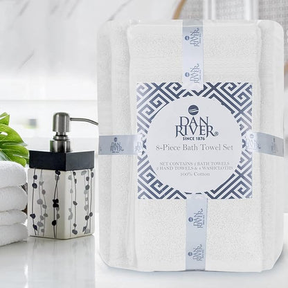 DAN RIVER 8 PC Luxury Bath Towels