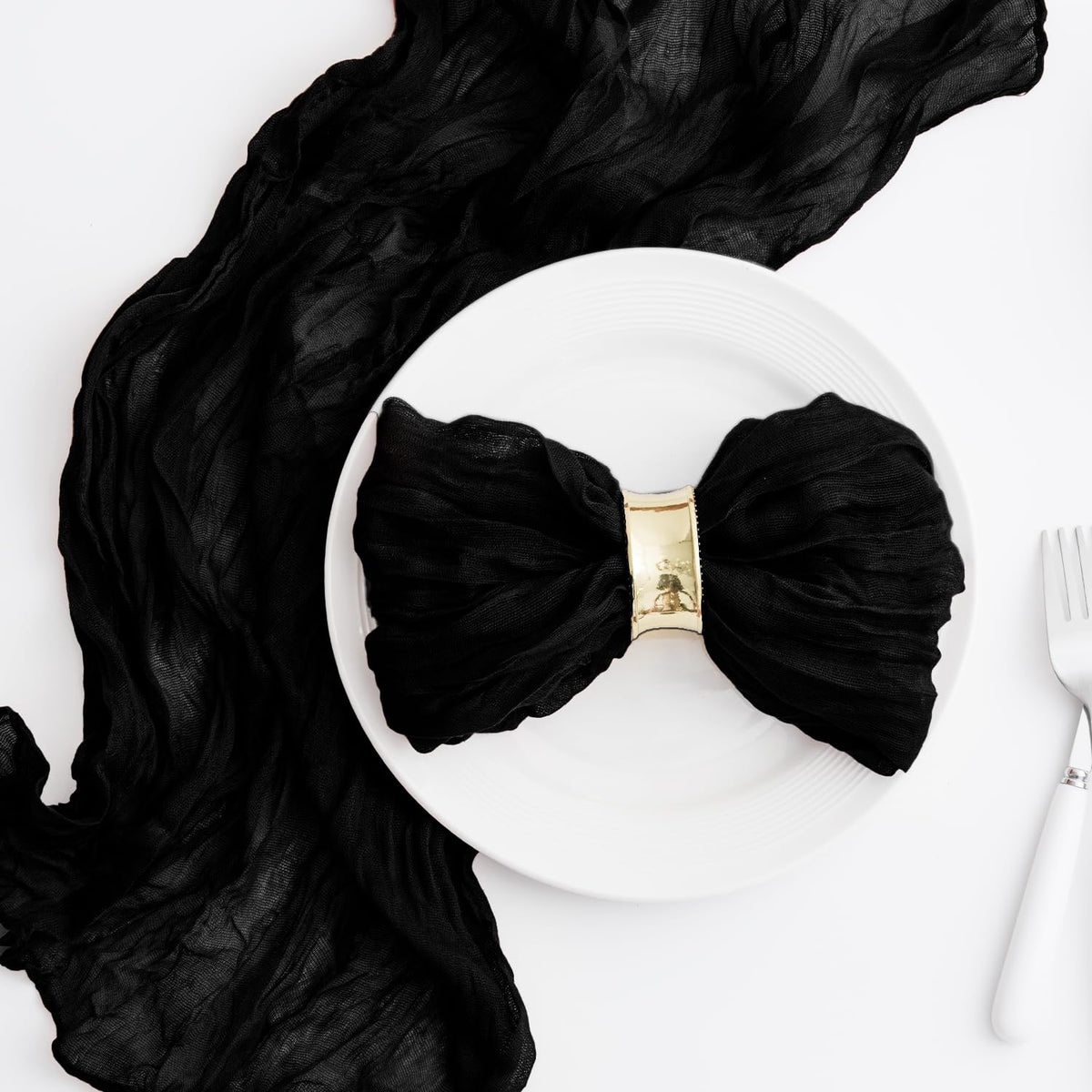 60 Pack Black Cheesecloth Napkins Washable 21x21 Inches Black Cloth Napkins Set of 60 Dinner Table Napkins for Wedding Rustic Boho Cotton Gauze Summer Bridal Baby Shower Party Table Decor