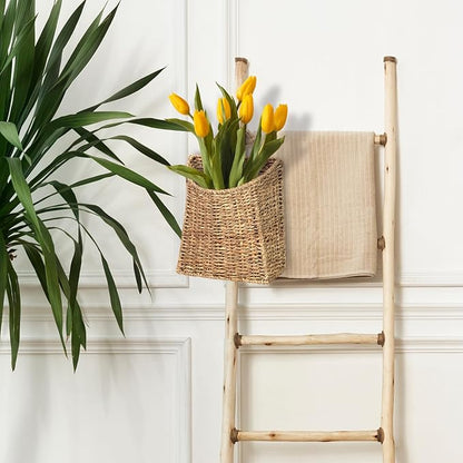 Woven Hanging Seagrass Baskets, Hanging Wall Wicker Basket, Handmade Organizer
