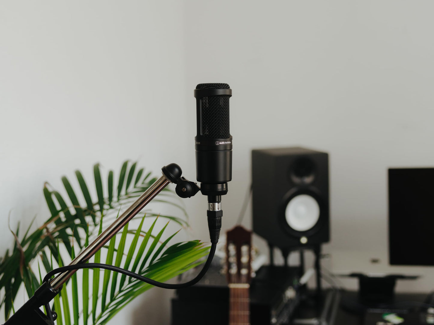 Audio-Technica AT2020 Cardioid Condenser Studio XLR Microphone, Ideal for Project/Home Studio Applications, Black