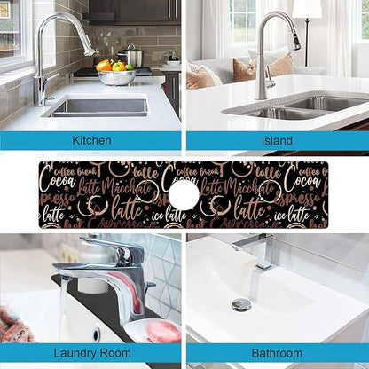 Kitchen Sink Splash Guard Faucet Mat Super Absorbent Fast Drying Mat Sink