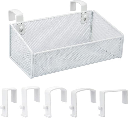 Bedside Caddy Hanging Storage Basket Beside Shelf Metal Organizer