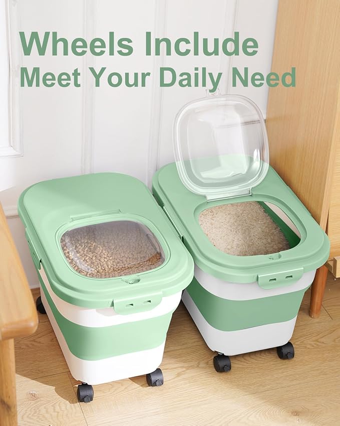 20-30 Lbs Rice Storage Container, Collapsible Food Storage Containers