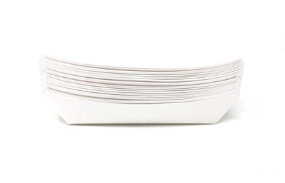Mr Miracle 7 Inch Paper Hot Dog Tray in White. Pack of 250. Disposable, Recyclable and Fully Biodegradable. Made in USA