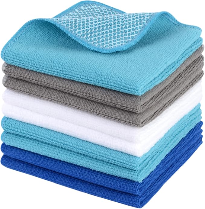 KinHwa Kitchen Washcloths for Dishes Absorbent Microfiber Dish Cloths Quick Dry