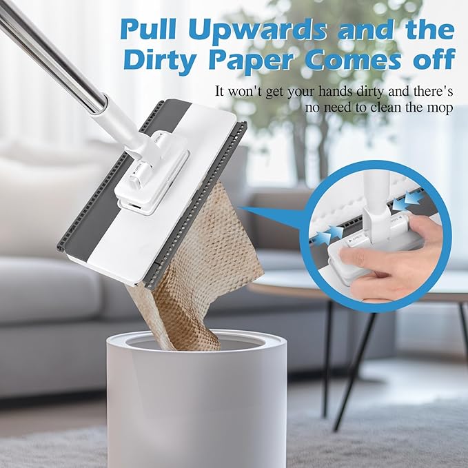 Mini Sweeper Mop, Masthome Reusable Clamp Mop