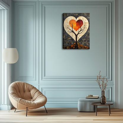 Landscape The Tree of Hope Wall Art Landscape Wall Decor Framed Canvas Wall Art Office Wall Decor Wall Painting 12"x16"