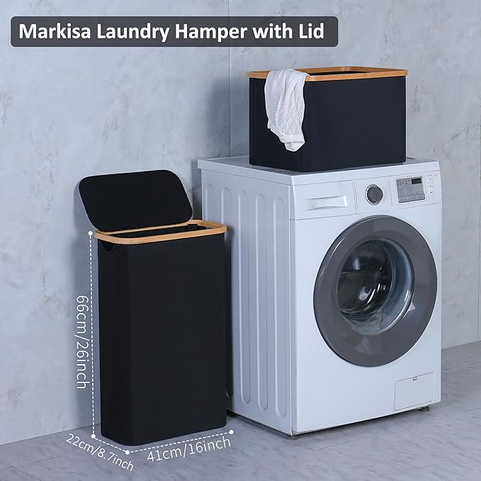 60L Slim Laundry Hamper, Laundry Basket