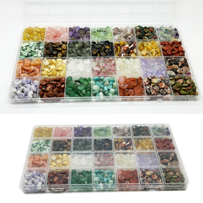 Yephac Jewelry Making Kits with 28 Colors Gemstone Chips, Healing Crystal Ring Maker Kit with Jewelry Making Supplies (28 Colors-1)
