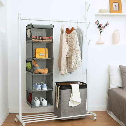 5 Shelves Hanging Closet Organizer, 2 Pack Hanging Storage